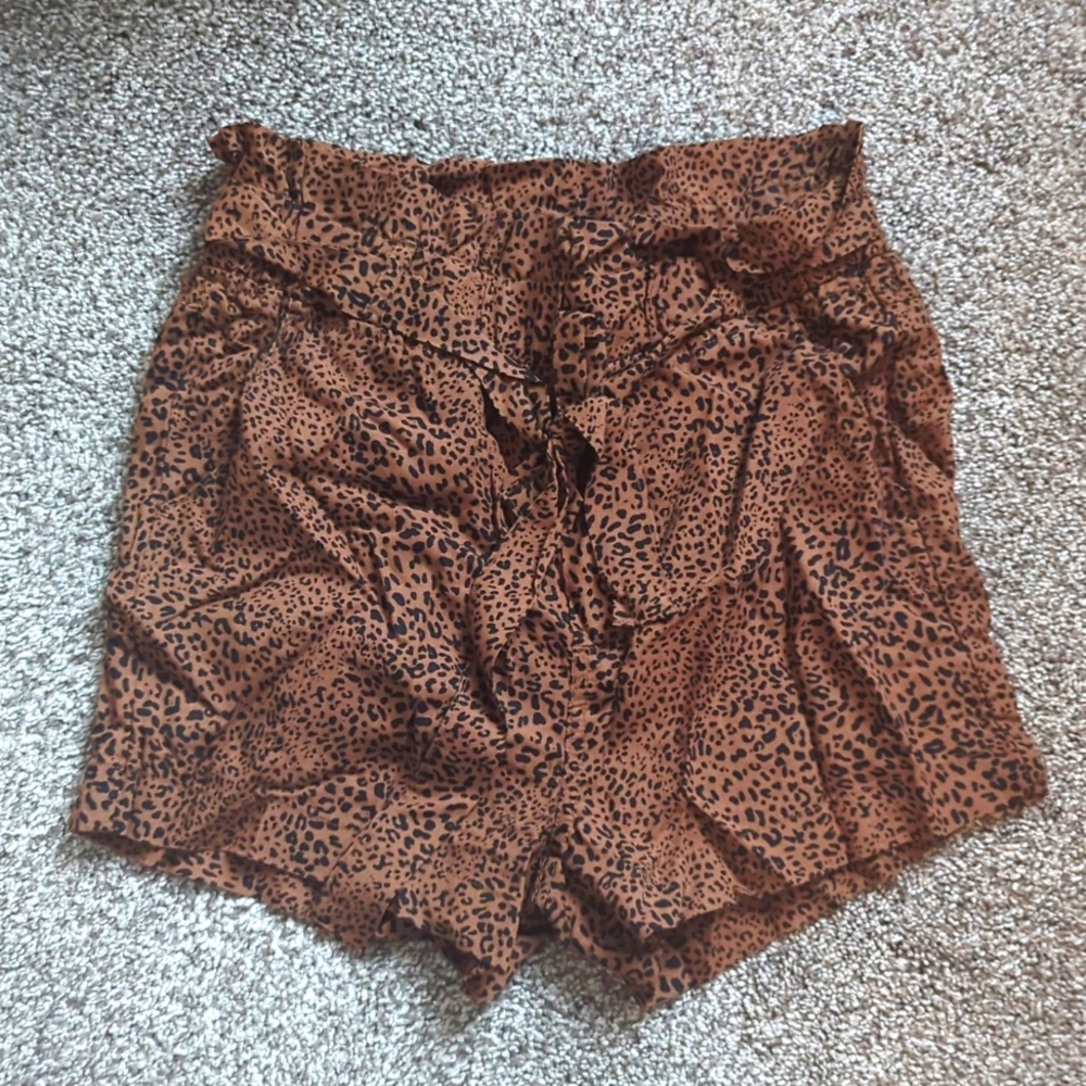 Women's animal print shorts